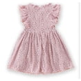 thumbnail image 4 of Vestido de niña Vestido de encaje con mangas voladoras Vestido de princesa para niña Falda de niña Vestido plisado para niña Verano, 4 of 5