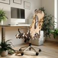 thumbnail image 3 of POLERO Elastic Cloth All-in-One Computer Office Chair Covers for Workspace, Anti Wear Washable Chair Protector Cover, Butterfly and Sunflower Design, 3 of 7
