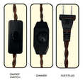 thumbnail image 4 of Royal Designs, Inc. Twisted Rayon Lamp Cord, Molded 2-Prong Plug, DIY Repair/Replacement, Stripped Ends Ready for Wiring, 12 Ft, Brown, SPT-1 UL Stamped, Set of 2, 4 of 5
