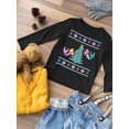 thumbnail image 5 of Old Glory Toddler Mermaid Tree Ugly Christmas Sweater Long Sleeve T Shirt, 5 of 6