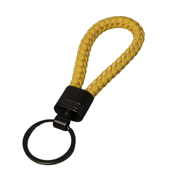 Elegant Braided Leather Keychain for Men And Women With Sturdy Zines Alloy Clasp for Long Time Use Daily Casual Use