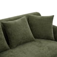 thumbnail image 4 of Christopher Knight Home 81.5" Chenille Upholstered Sofa, Modern 3 Seater Couch with Pillows, Green, 4 of 10