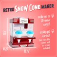 thumbnail image 2 of Retro Red Snow Cone Shaved Ice Machine - Table Top Slushie Maker with Stainless Steel Blades for Home Parties, 2 of 6