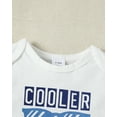 thumbnail image 4 of Kucnuzki Newborn Baby Boys Summer Outfits 6-12 Months Casual Clothing Sets Short Sleeves Letter Print Romper Top Camouflage Print Shorts Sets 2pcs White, 4 of 8