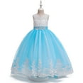 thumbnail image 2 of Girls Princess Lilac Pageant Long Dress Kids Tulle Prom Ball Gowns, 2 of 9