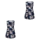 thumbnail image 2 of Jumpingount Camisa de enfermera de maternidad para mujer blusa de lactancia manga cuello azul marino METRO 2piezas, 2 of 6