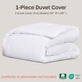 thumbnail image 5 of California Design Den White Duvet Cover Queen - 400 Thread Count 100% Cotton, Quality Comforter Cover, Soft Sateen, Bright White, 5 of 9