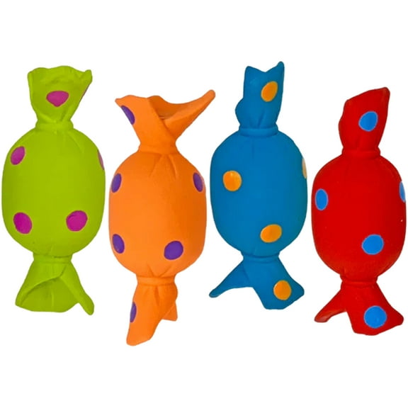 Multipet International 784369614602 Latex Candy Dog Toy with Squeaker, Assorted Color