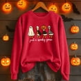 thumbnail image 3 of WEIWEN Just a Spooky Goose Sweatshirt for Women Funny Ghost Goose Printed Halloween Sweaters for Women Fall Clothes Womens Tops Women's Clothing Red, XXL, 3 of 6