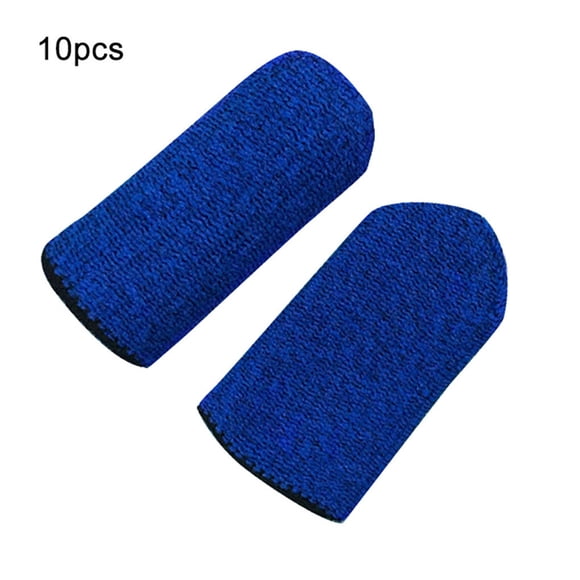 fashionhome 10pcs Non-slip Screen Controller Sweat-proof Game Sleeve Screen Toutch Gaming Glove Type B Blue Black Edge