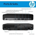thumbnail image 3 of HP EliteDesk 805 G8 Mini Business Desktop, AMD Ryzen 5 5650G (6 Cores, Up to 4.4GHz), 64GB RAM, 2TB SSD, Dual 4K Support, USB-C, DP Port, Wi-Fi, Bluetooth, Keyboard & Mouse Included, Windows 11 Pro, 3 of 7