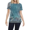 thumbnail image 3 of NAMTYQX Womens Graphic Tees Short Sleeve Baggy Fashion Womens Tops Summer Trendy Tops for Women 2025 Sky Blue Size M, 3 of 5