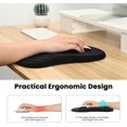 thumbnail image 2 of Ergonomic Mouse Pad with Wrist Rest Support Large Mousepad with Memory Foam Wrist Rest and PU Base Massage Bulge Design for Pain Relief Computer Wireless Mouse Desk(xx ) Bl, 2 of 10