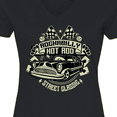 thumbnail image 4 of Inktastic Rockabilly Hotrod Women's V-Neck T-Shirt, 4 of 5
