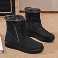 thumbnail image 4 of Zapatos de piel de felpa para mujer, botas con plataforma de tobillo de piel sintética, botas de invierno antideslizantes para mujer, 4 of 9