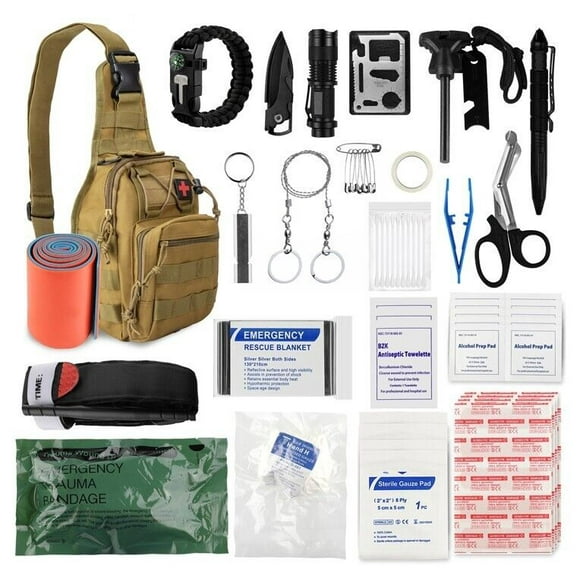 Emergency Medical First Aid Trauma Kit and Survival Shoulder Tactical Bag