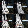 thumbnail image 5 of Wire Stripper, Multifunctional Wire Strippers Electrical with Cuts 8 10 12 14 16 18 20 22 AWG Cutter Pliers Splitter Winding Wires Cable Crimper Crimping Tool for Electricians and DIY Gray, 5 of 7