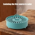thumbnail image 6 of SPOORYYO Fireproof Mosquito Coil Holder with Lid, Hollow Ventilated Cover, Round Safety Design, Indoor Outdoor Ash Guard, Durable Iron Box, 6 of 6