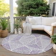 thumbnail image 6 of Addison Rugs Chantille Indoor/Outdoor Transitional Geometric Purple Washable Round Rug, 8' x 8', 6 of 6