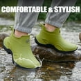 thumbnail image 3 of CHICVOMEY Women's Waterproof Rain Boots Anti-Slip Ankle Boots for Gardening Fishing Farming Boating Outdoor Work Traction Sole Short Rain Boots for Women & Men, 3 of 7