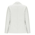 thumbnail image 4 of New trending & for spring GaThRRgYP Womens Coats and Jackets,Ladies Solid Color Long Sleeve Lapel Real Pocket Suit Jacket White M, 4 of 7