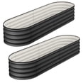 thumbnail image 1 of GloryStar Raised Beds for Outdoor, 2-Piece Oval Metal Garden Boxes with Open Base and Tool-Free Setup, 1 of 9