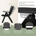 thumbnail image 3 of WestinTrends Malibu HDPE Adjustable Highback Folding Patio Dining Chair, Black, 3 of 15