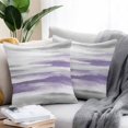thumbnail image 2 of Purple Grey Ombre Throw Pillow Covers 18x18 Inch Set of 2, Abstract Art Oil Painting Modern Waterproof Outdoor Pillow Covers, Decorative Cushion Pillowcases for Couch, Sofa, Bed, Garden, Patio, 2 of 9