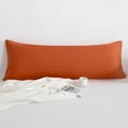 thumbnail image 6 of Flxxie 100% Brushed Microfiber Body Pillow Cover, Ultra Soft and Cozy Full Body Pillowcase for Adults, 20" x 54", Brunt Orange (Not Include Body Pillow), 6 of 7