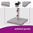 thumbnail image 5 of vidaXL 44 lb Polished Square Granite Stainless Steel Patio Umbrella Base, with Handles, Stainless Steel Pipe, 5 of 6