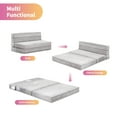 MUZZ Folding Sofa Mattress, Tri Fold Sofa Bed,Floor Upholstered Sleeper