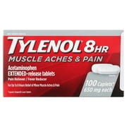 (2 pack) TYLENOL 8 Hour Muscle Aches & Pain Caplets 650 mg 100 caplets