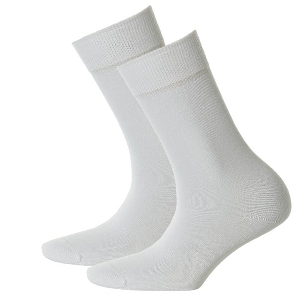 Hudson 2 pares de calcetines para mujer - Only 2-pack, calcetines cortos, cinturilla confort, Unicolor Blanco 35-38