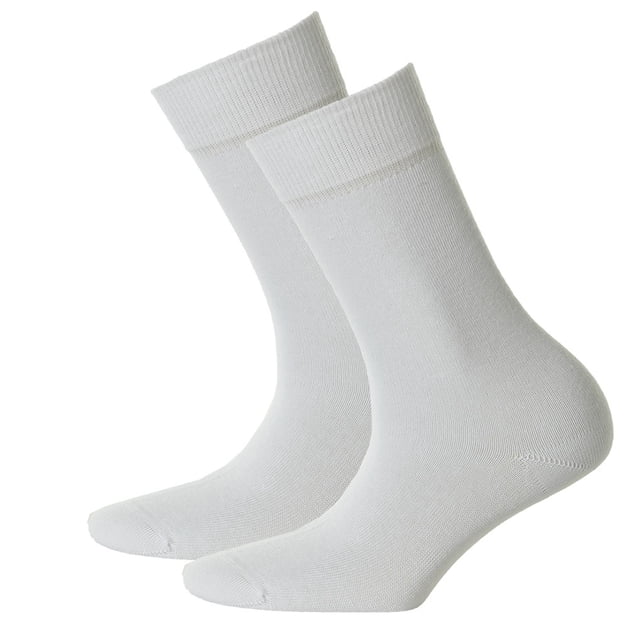 Hudson 2 pares de calcetines para mujer - Only 2-pack, calcetines cortos, cinturilla confort, Unicolor Blanco 39-42