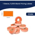 thumbnail image 4 of 2212 Fluo. Red Pricing Labels for Garvey 22-6/22-7/22-8 Price Gun - 9 Rolls, 11,000 Pricemarking Labels, 4 of 7