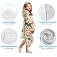 thumbnail image 7 of Pugs and Pioneer Flower Hooded Bath Towel，50"x30" for Ages 3 To 12 Kids, Quick Dry Lightweight Soft Microfiber Hood Beach Towel Cover Up for Kids, 7 of 7