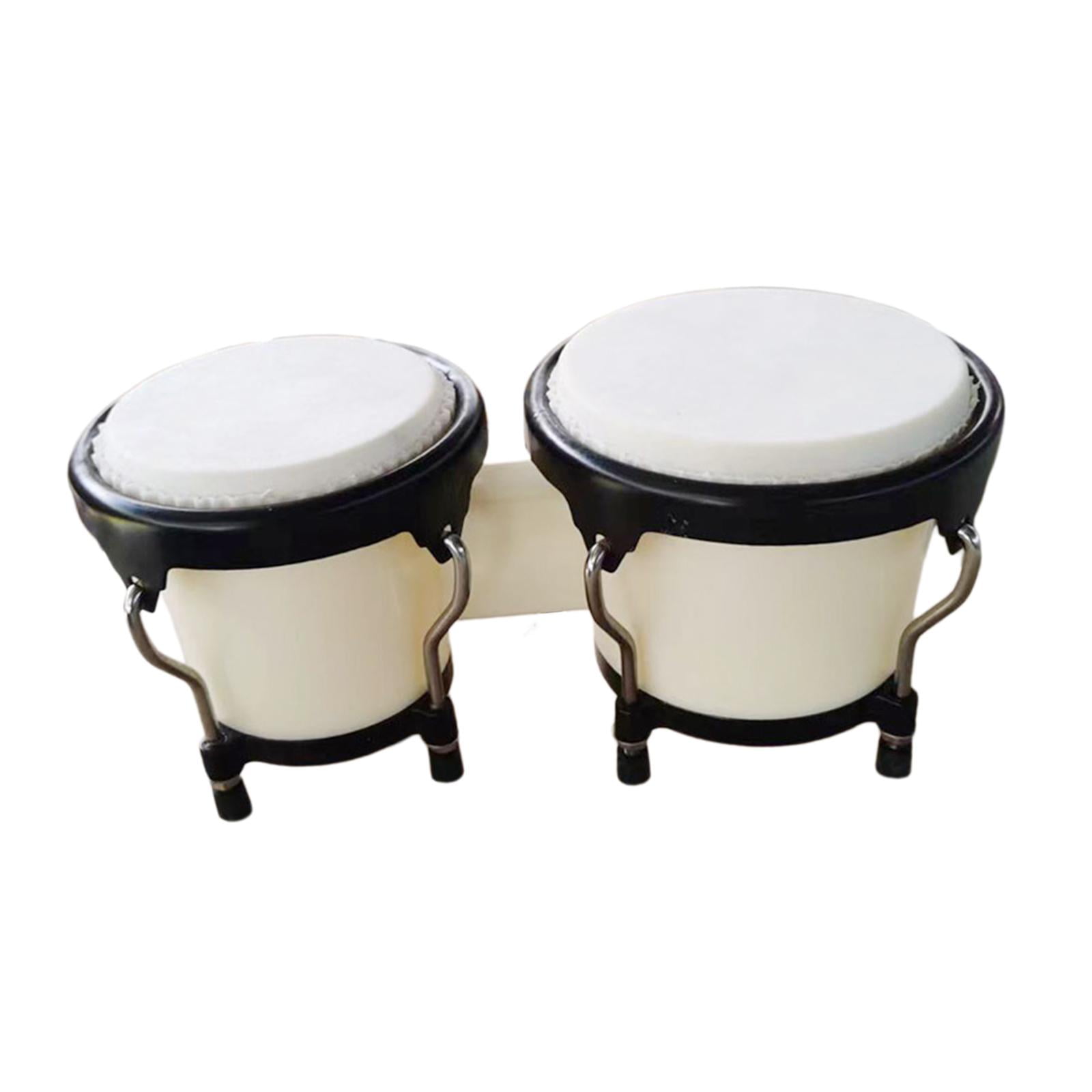 LeeQinersw African Drum Drum, Music Instruments, Bongo Drum Set for Birthday Gifts,Children White