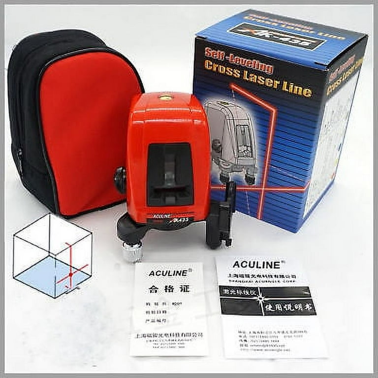 AK435 360 Degree Self-Leveling Cross Laser Level 2 Line 1 Point.