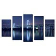 thumbnail image 1 of Cuadro Decorativo Tokio Puente Iluminado Vista Nocturna Panorámica 5 Piezas 150x80cm para Sala Oficina Moderna, 1 of 5
