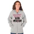 thumbnail image 5 of Retro This Mom Can Be A Bad Mutha Zip Hoodie Sweatshirt Women Brisco Brands S, 5 of 5