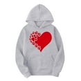 thumbnail image 3 of BUIGTTKLOP Womens Heartbeat Print Hoodie Sweatsuits 2 Piece Tracksuit Sets Casual Sweatshirt and Sweatpants Jogger Workout Outfit, 3 of 5
