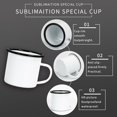 thumbnail image 3 of Taza esmaltada MAIKESUB, 350 ml, borde negro, para acampar, café, metal, 3 of 8