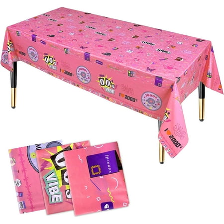 

Y2k 2000s Pink Party Tablecloths - Birthday Party Decorations