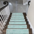 thumbnail image 2 of SussexHome Hudson Design 9" X 28" Stair Treads - 70 % Cotton Anti-Slip Carpet Strips for Indoor Stairs-Easy to Install Stair Treads with Double Adhesive Tape-Safe, Extra-Grip, 10-Pack-Teal, 2 of 8