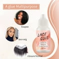 thumbnail image 6 of Invisible Wig Glue 3-Piece Set - 30ml Gel Remover, 38ml Strong Hold Adhesive & Scraper - Seamless Hair Extensions, Lace Head Cover, No Residue, Skin-Friendly for Natural Hairline, 6 of 9