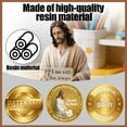 thumbnail image 5 of Clearance! Easter Jesus Resin Desk Companion Figurine, Handmade Sitting Jesus Christ Statue with "I Am with You Always", Unique Spiritual Religious Decorative Easter Gift for Car Home Office Decor, 5 of 11