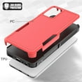 thumbnail image 4 of for Moto G Power 5G 2024 Case: Dual Layer Protective Heavy Duty Cell Phone Cover Shockproof Rugged with HD Screen Protector - Military Protection Bumper Tough - Motorola Moto G Power 5G 2024, Red, 4 of 17