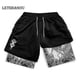 thumbnail image 2 of SAILING Pantalones cortos de gimnasio de Anime para hombre y mujer, Shorts con estampado 3d de Manga Berserk, pantalones cortos de rendimiento 2 en 1, pantalones cortos de compresión de seca, 2 of 5