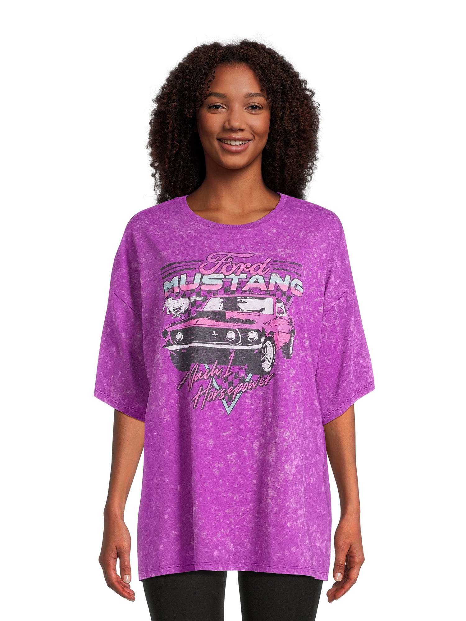 Ford Juniors Mustang Oversized Boyfriend Graphic TShirt