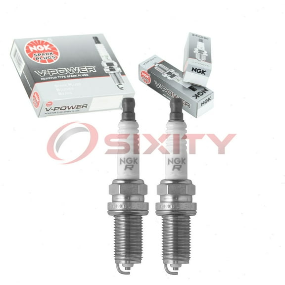 2 pc NGK 1119 V-Power Spark Plugs for 1N17-18-110 22401-8H516 33-881284Q 94702-00400 94709-00400 975 E3.68 FR7ME REC10YC4 Ignition Wire Secondary